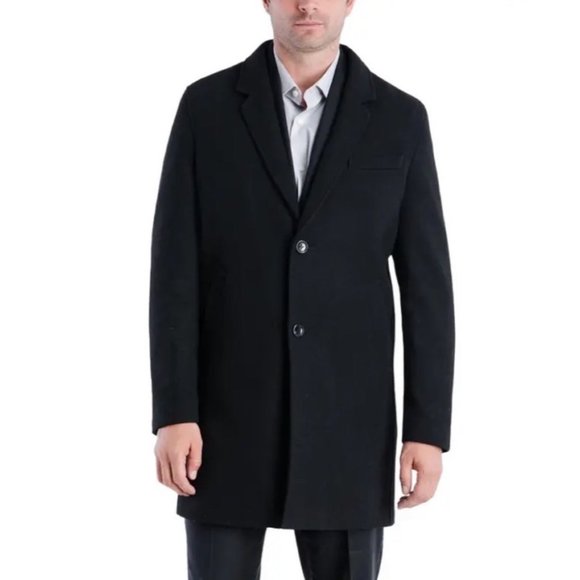 Michael Kors Men's Perry Classic-Fit Textured Twill Top Coat Size 42L New